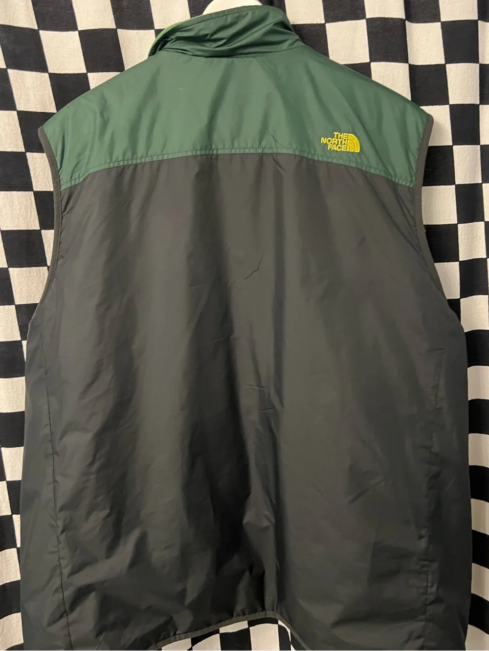 The North Face Green, Black & Yellow Men’s Insulated Vest